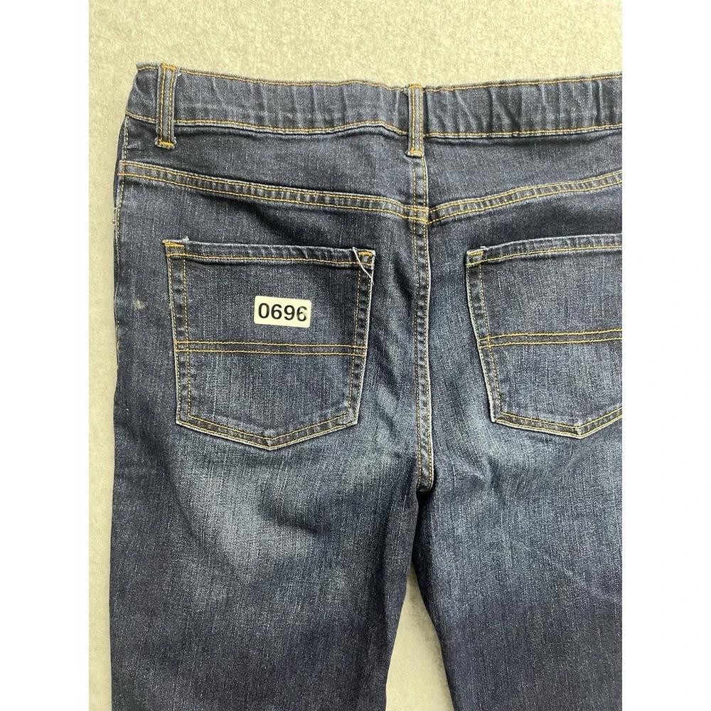 The Childrens Place Boys Blue Straight Leg Stretch Denim Jeans Dark Wash Size 18